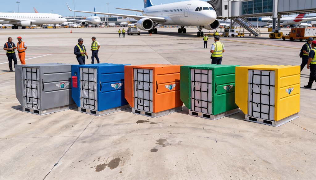 Rotomolded LD 2 Air Cargo Containers in Various Colors