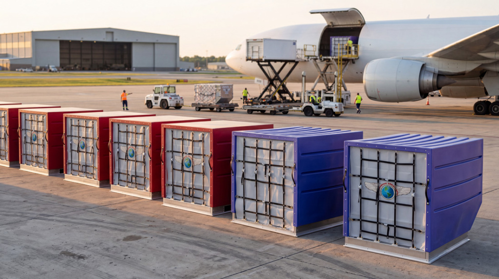 LD-3 Air Cargo Container ready for airline cargo service