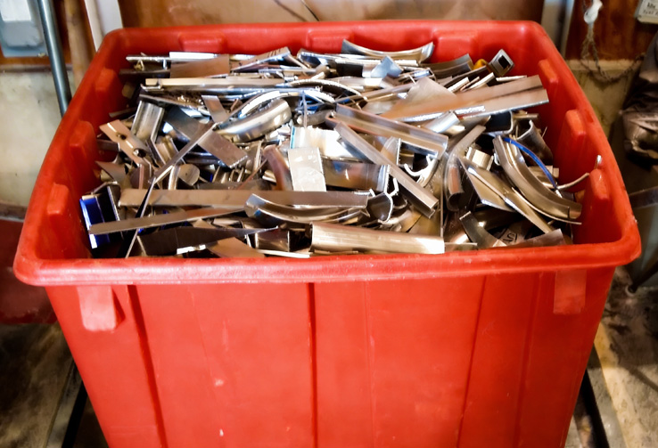 Bulk Storage Container loaded with Scrap metal