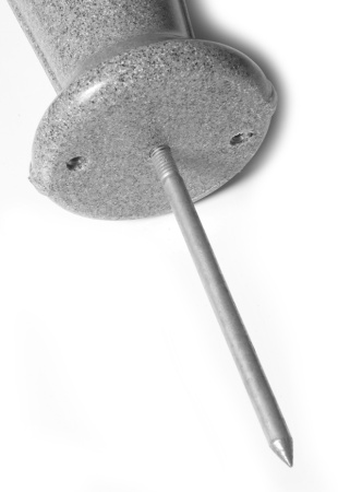 Spike attached to Cemetery Flower Vase