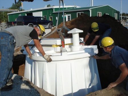 Installing a Granger ISS underground tornado shelter.
