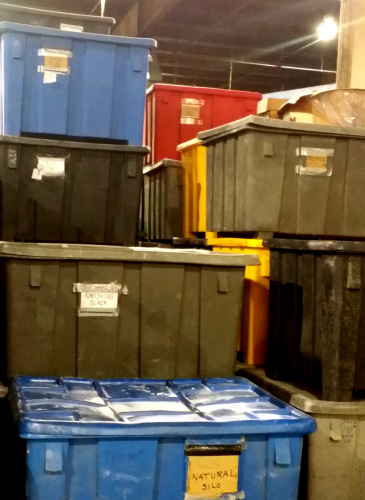 Stacked Bulk Storage Containers