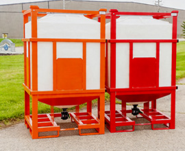 Intermediate Bulk Containers in Granger Plastics Front Yard