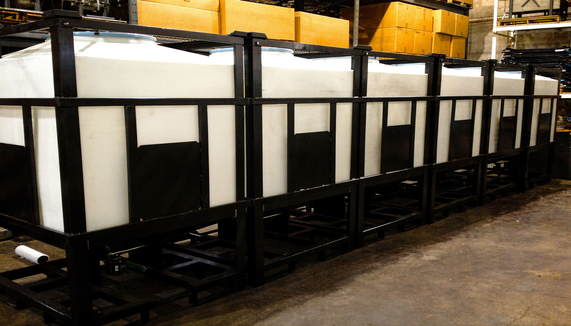 Intermediate Bulk Containers Lined up