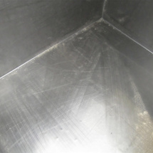 Rotolined Corner of Tank after Holiday Testing